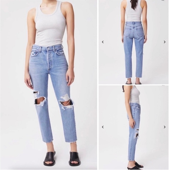 Agolde Fen High Rise Relaxed Taper Jeans in Wander 23 - Picture 5 of 14